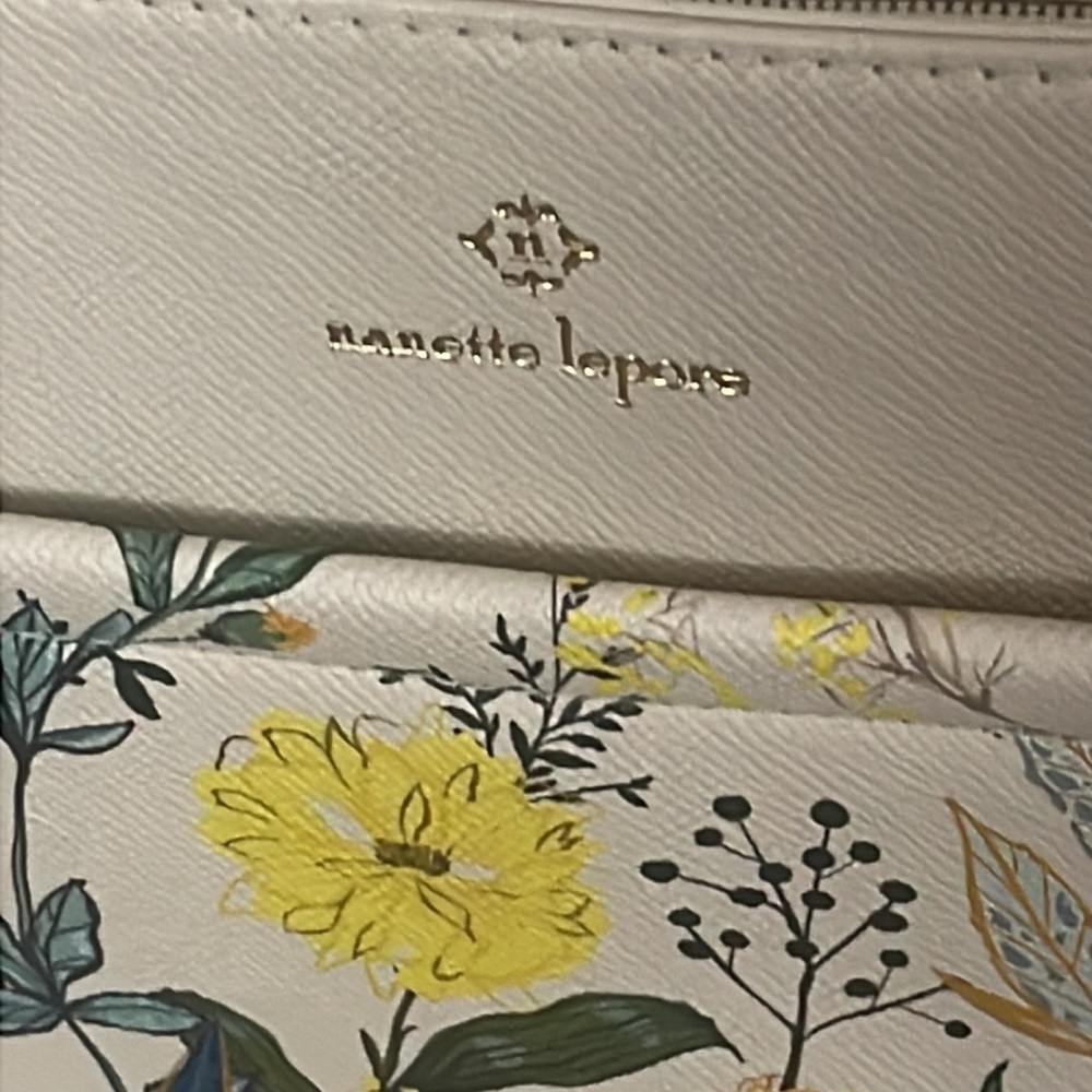 NANETTE LEPORE Bag Summer Botanical CottageCore Makena new vegan leather purse - Picture 3 of 16